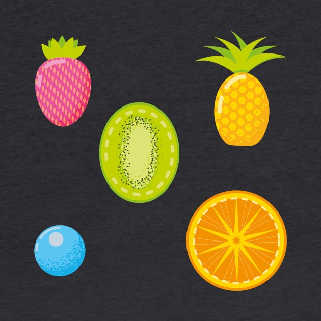 Summer Tropical Fruit pattern by georgiagoddard